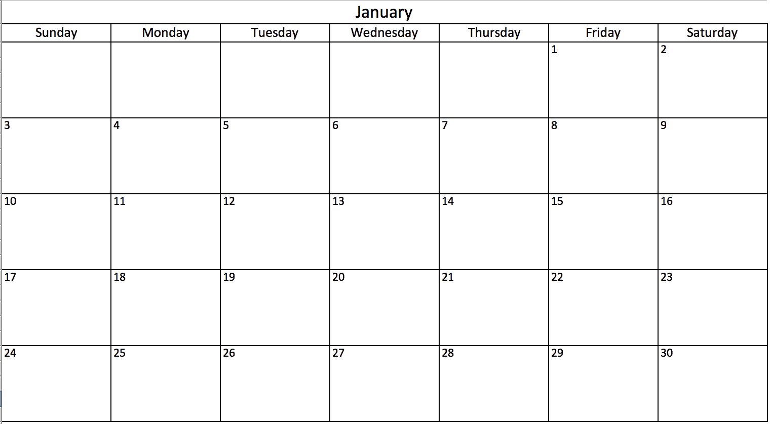 Plantillas de calendario en Excel gratuitas y listas para imprimir para
